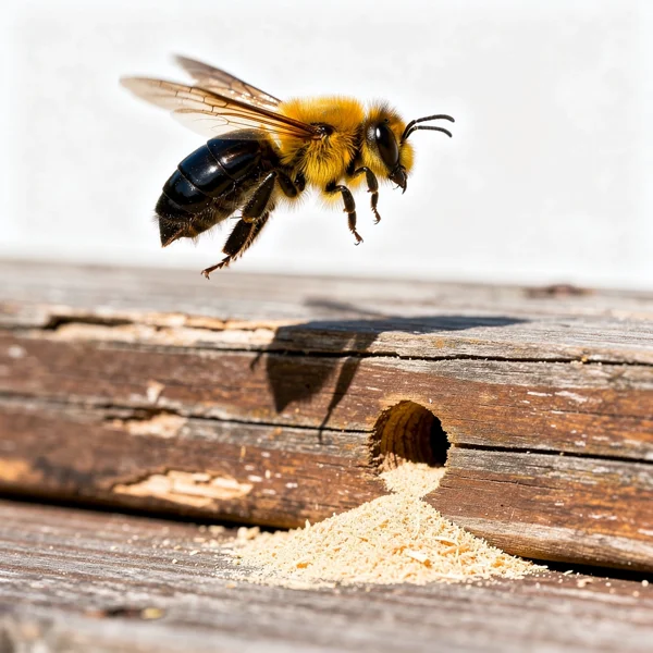 Carpenter bee damage